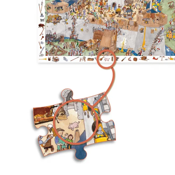 Puzzle - Opevnený hrad - 100 ks