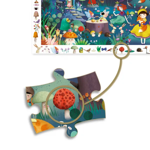 Djeco Puzzle Rozprávkový les 100 dielikov