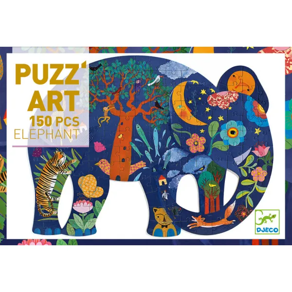 Djeco Puzzle veľké Rozprávkový slon 150 dielikov
