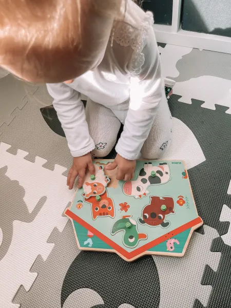 Djeco Puzzle vkladacie Domáce zvieratká 5 dielikov