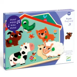 Djeco Puzzle vkladacie Domáce zvieratká 5 dielikov