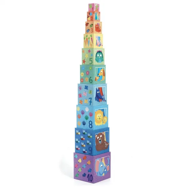 Skladacie kocky - pyramída - mamičky a mláďatká