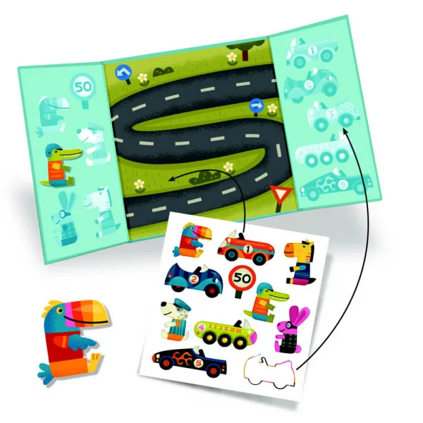 Samolepková súprava - Automobilové preteky