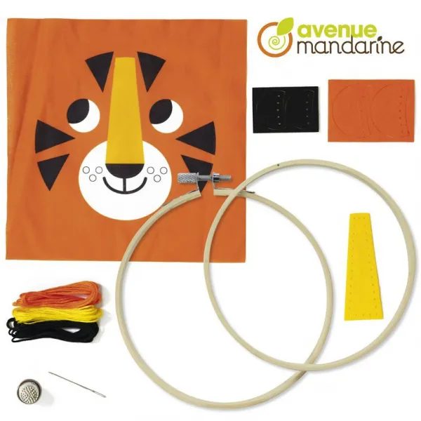 Detské vyšívanie - tiger