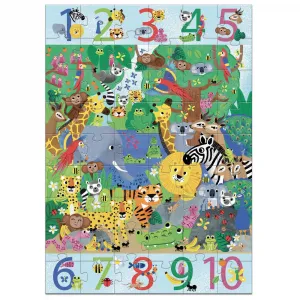 Puzzle - Džungľa od 1 do 10 - 54 ks