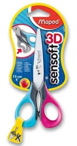 Nožnice Maped SenSoft Left pre ľavákov 13 cm, mix farieb
