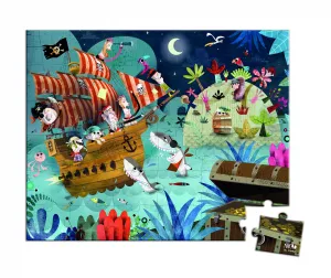 Puzzle v kufríku - Lovci pokladov - 36 ks
