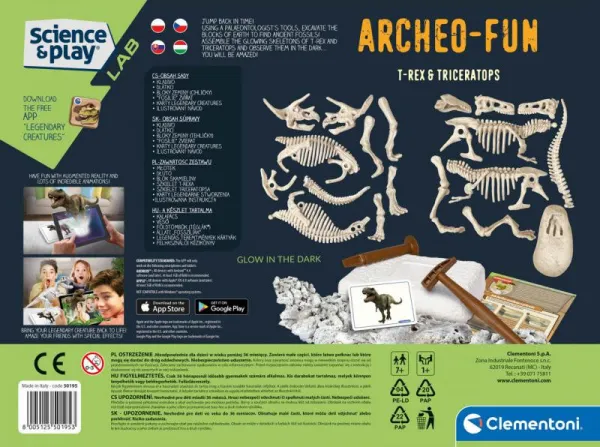 Clementoni Archeo-Fun T-rex a Triceratops