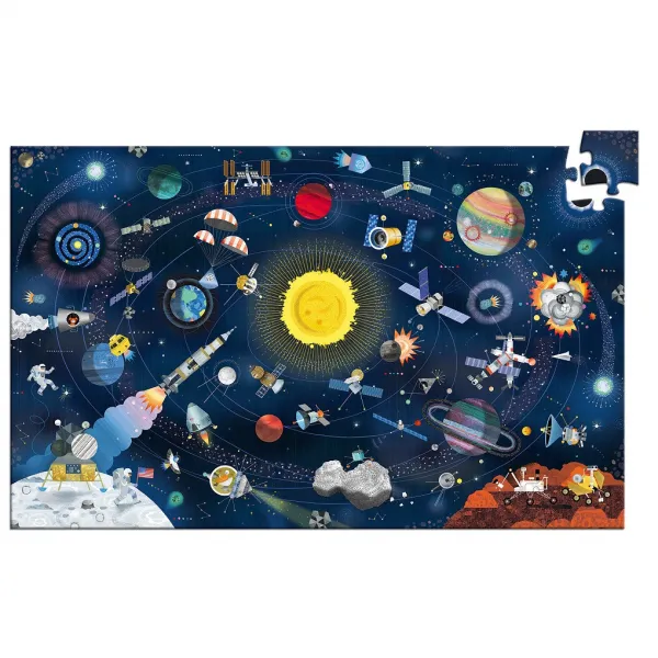 Vyhľadávacie puzzle s plagátom - Vesmír - 200 ks