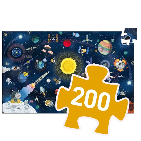 Vyhľadávacie puzzle s plagátom - Vesmír - 200 ks