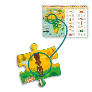 Vyhľadávacie puzzle s plagátom - Okolo sveta - 200 ks