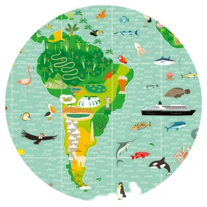 Vyhľadávacie puzzle s plagátom - Okolo sveta - 200 ks