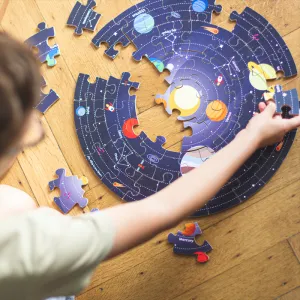 Bigjigs Toys Okrúhle podlahové puzzle Slnečná sústava 50 dielikov