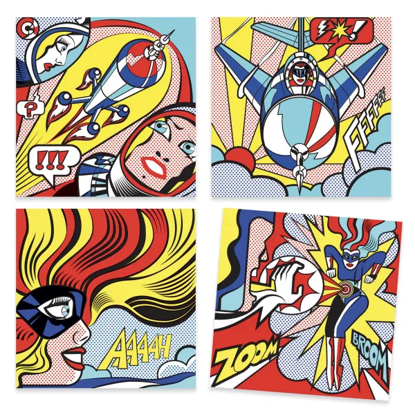 Kreatívna hra - Roy Lichtenstein - Superhrdinovia
