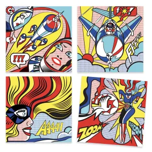 Kreatívna hra - Roy Lichtenstein - Superhrdinovia