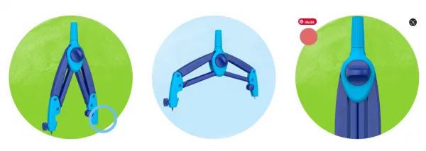 Ergonomické kružidlo Griffix, modré