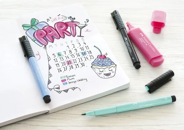 Popisovače Faber-Castell Starter set Bullet Journaling - 9 ks
