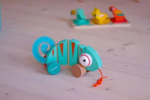 Ťahacia hračka chameleón - Tropik