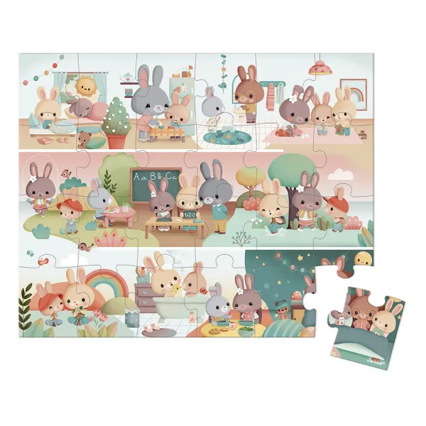 Puzzle v kufríku - Môj deň - 24 ks