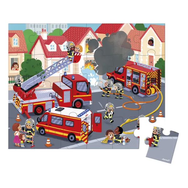Puzzle v kufríku - Hasiči - 24 ks