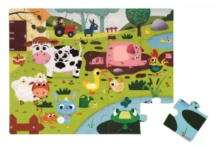 Puzzle hmatové - Zvieratká na farme - 20 ks