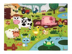 Puzzle hmatové - Zvieratká na farme - 20 ks