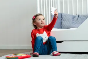 Mom’s Care - textilná knižka - Let balónom
