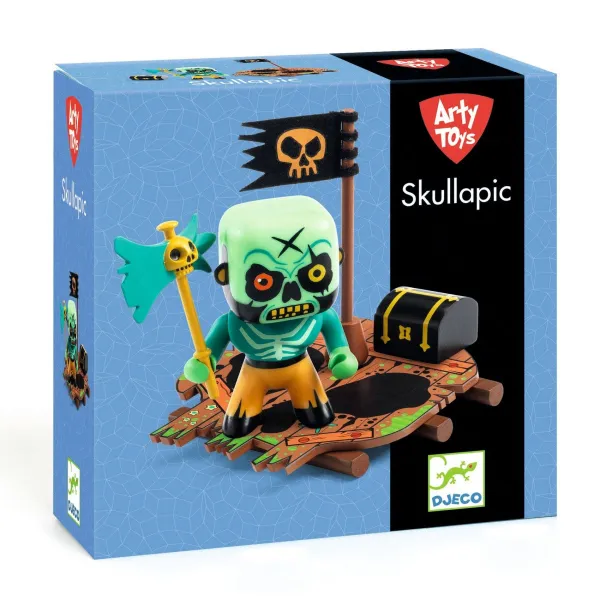 Arty Toys - pirát Skull s plťou a truhlicou