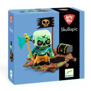Arty Toys - pirát Skull s plťou a truhlicou