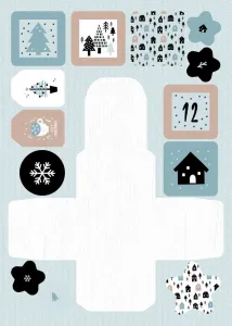 Adventný kalendár s vylupovacími obrázkami - Severské Vianoce