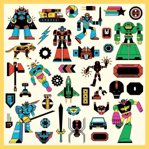 Samolepky - Roboty