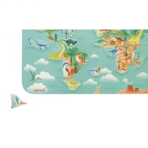 Magnetická mapa sveta - éra dinosaurov - 50 ks