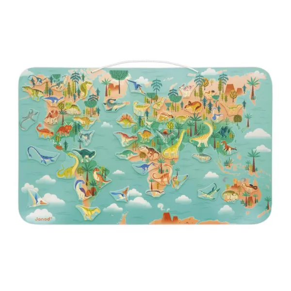 Magnetická mapa sveta - éra dinosaurov - 50 ks