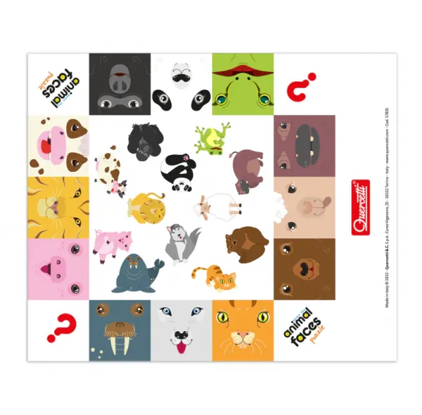 Quercetti - Skladáme puzzle so zvieracími tvárami