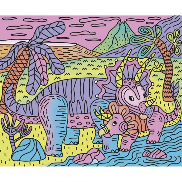 Detský ateliér maxi - magické maľovanie vodou - dinosaury