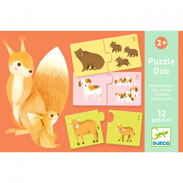 Puzzle Duo - Počítame mláďatká