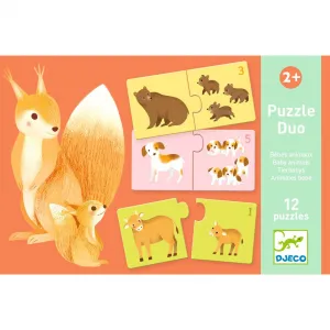 Puzzle Duo - Počítame mláďatká