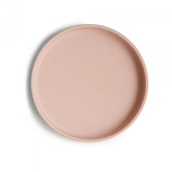 Mushie Classic silikónový tanier s prísavkou - Blush