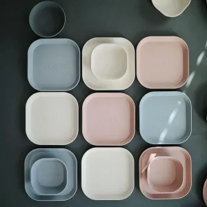 Mushie hranatý tanier 2 ks - Blush