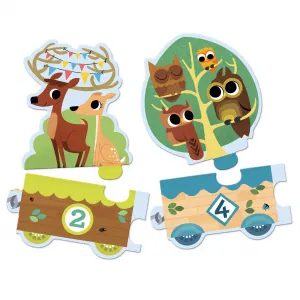 Djeco Puzzle Zvieratkový vlak