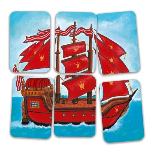 Balíček pre malých pirátov - karty, puzzle, výroba pirátskej šable