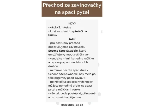 Zavinovačka Sleepee First Step Swaddle s čiapočkou zadarmo Eucalyptus