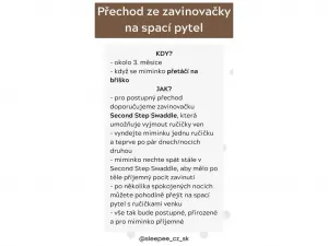 Zavinovačka Sleepee First Step Swaddle s čiapočkou zadarmo Eucalyptus