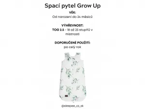 Spací vak Sleepee Grow Up Eukalyptus