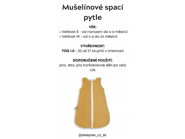 Obojstranný ľahký mušelínový spací vak Rose 4 – 24 mesiacov M