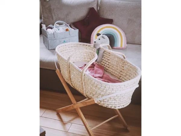 Ahojbaby Stojan na Mojžišov košík pre bábätká Smart Natural bez laku