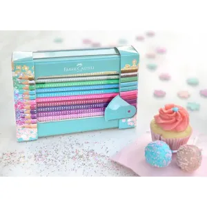 Pastelky Faber-Castell Sparkle so strúhadlom - 20 farieb