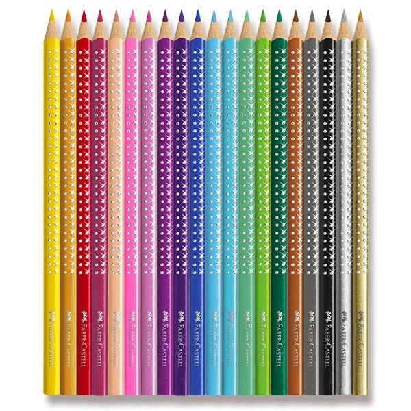 Pastelky Faber-Castell Sparkle so strúhadlom - 20 farieb