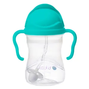 Hrnček so slamkou - nefritovozelený 240 ml