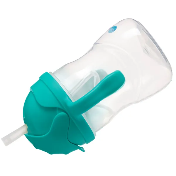 Hrnček so slamkou - nefritovozelený 240 ml